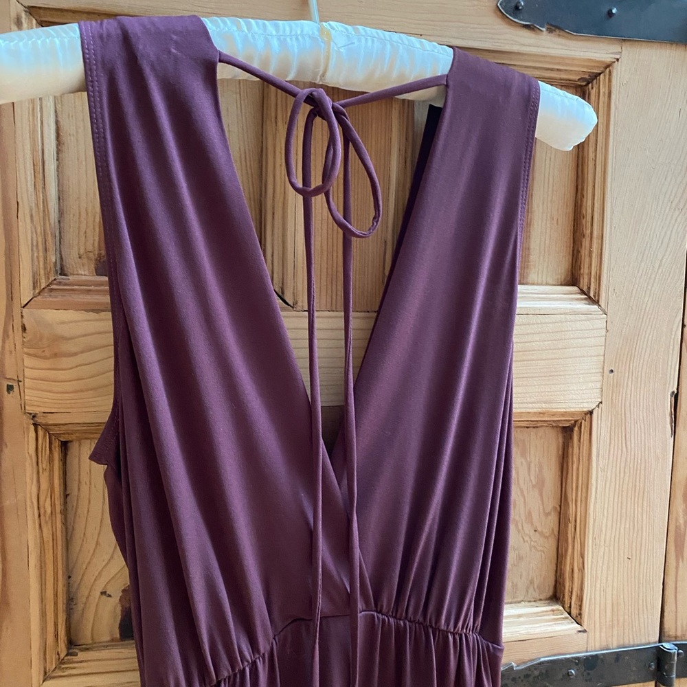 Bcbgeneration Burgundy V-Neck Backless Sundress - image 8